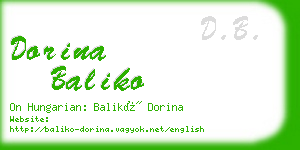 dorina baliko business card